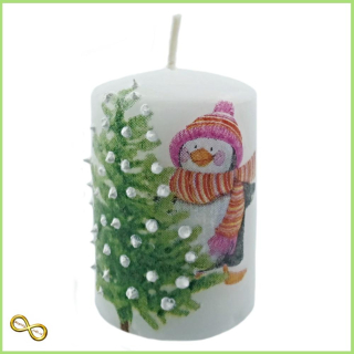 Svíčka adventní malá sněhulák